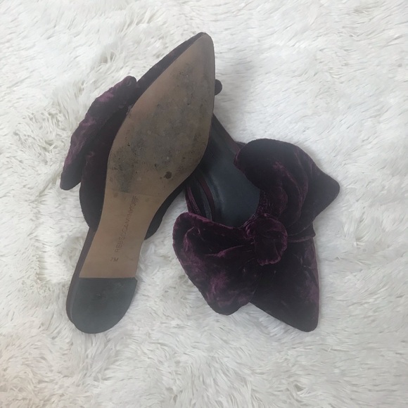 Rebecca Minkoff Alexis Velvet Bow Mules Slides - Picture 5 of 5